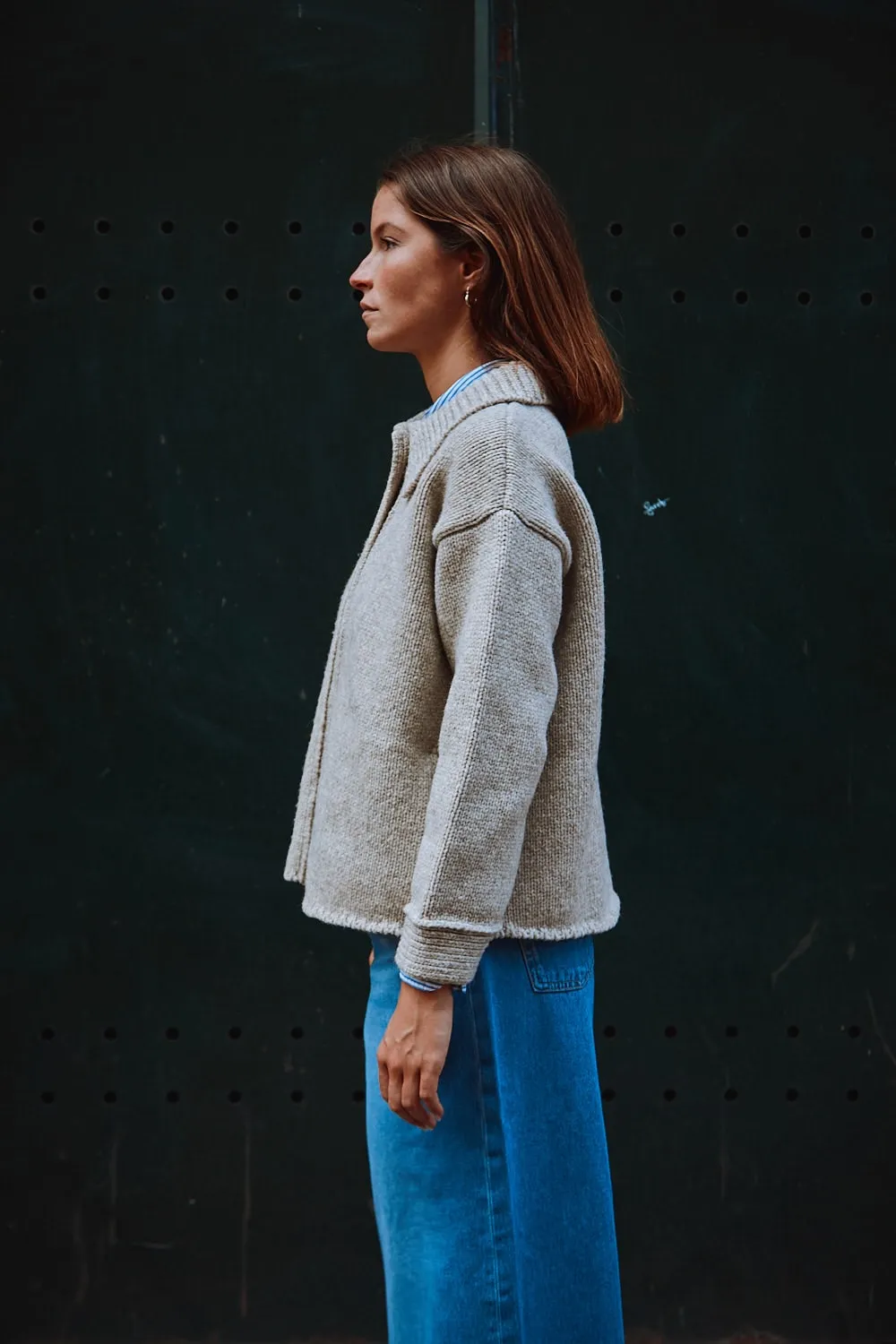 CALAMITY Knit Jacket in Merino Wool - Beige sold by L’ENVERS product image thumbnail 3