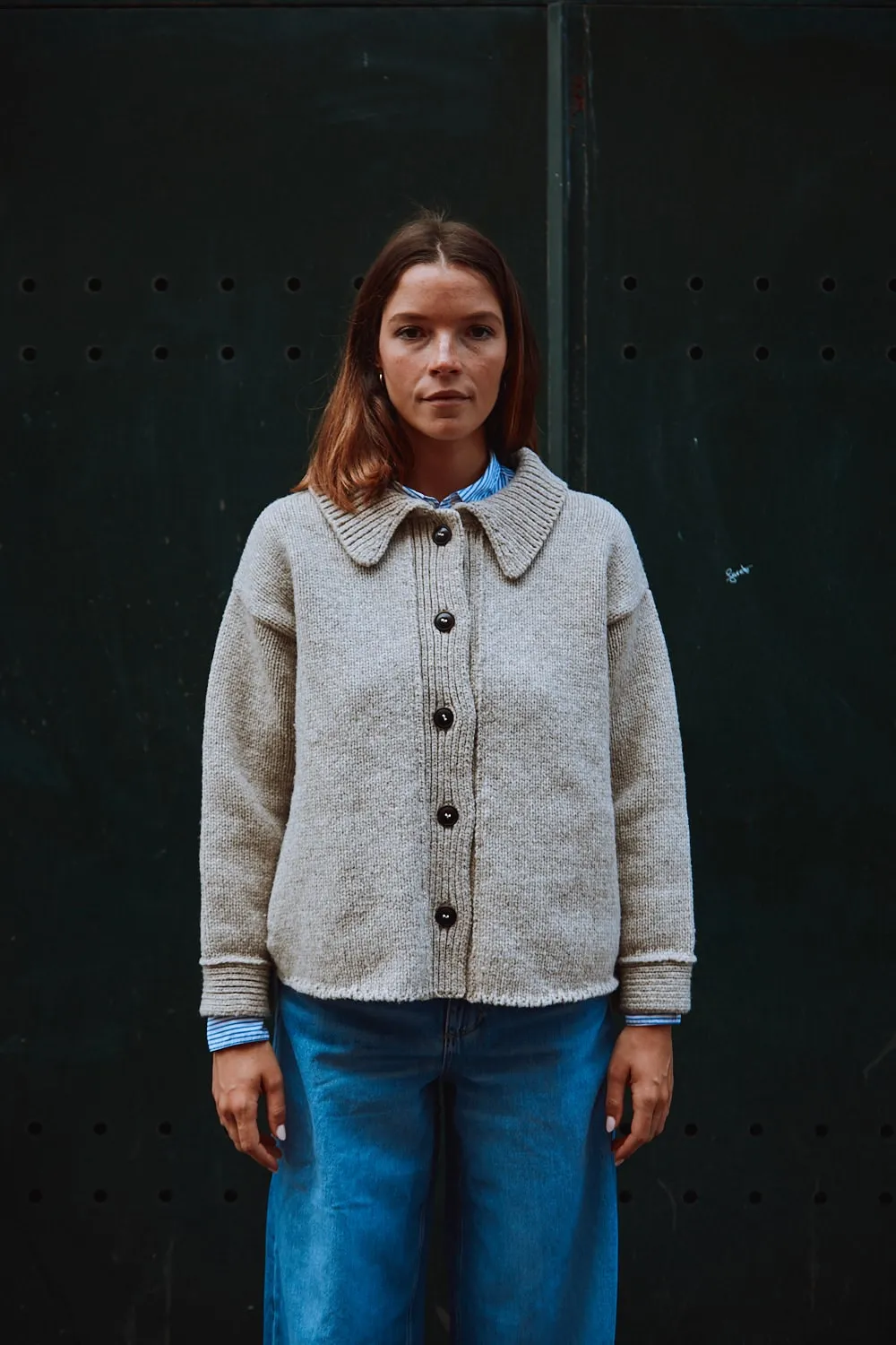 CALAMITY Knit Jacket in Merino Wool - Beige sold by L’ENVERS
