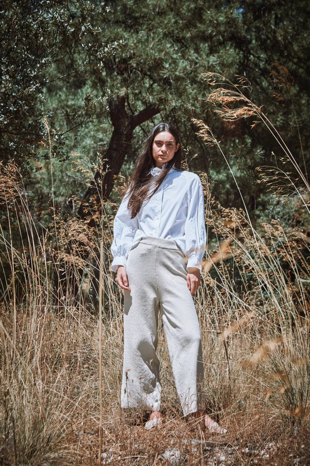 LOUISA Cropped Pants in Organic Cotton - Off-White sold by L’ENVERS product image thumbnail 2