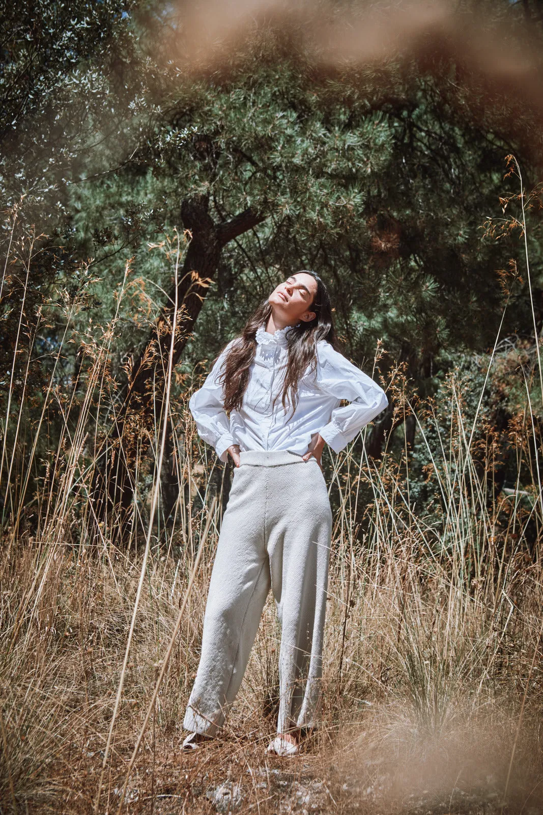 LOUISA Cropped Pants in Organic Cotton - Off-White sold by L’ENVERS product image thumbnail 5