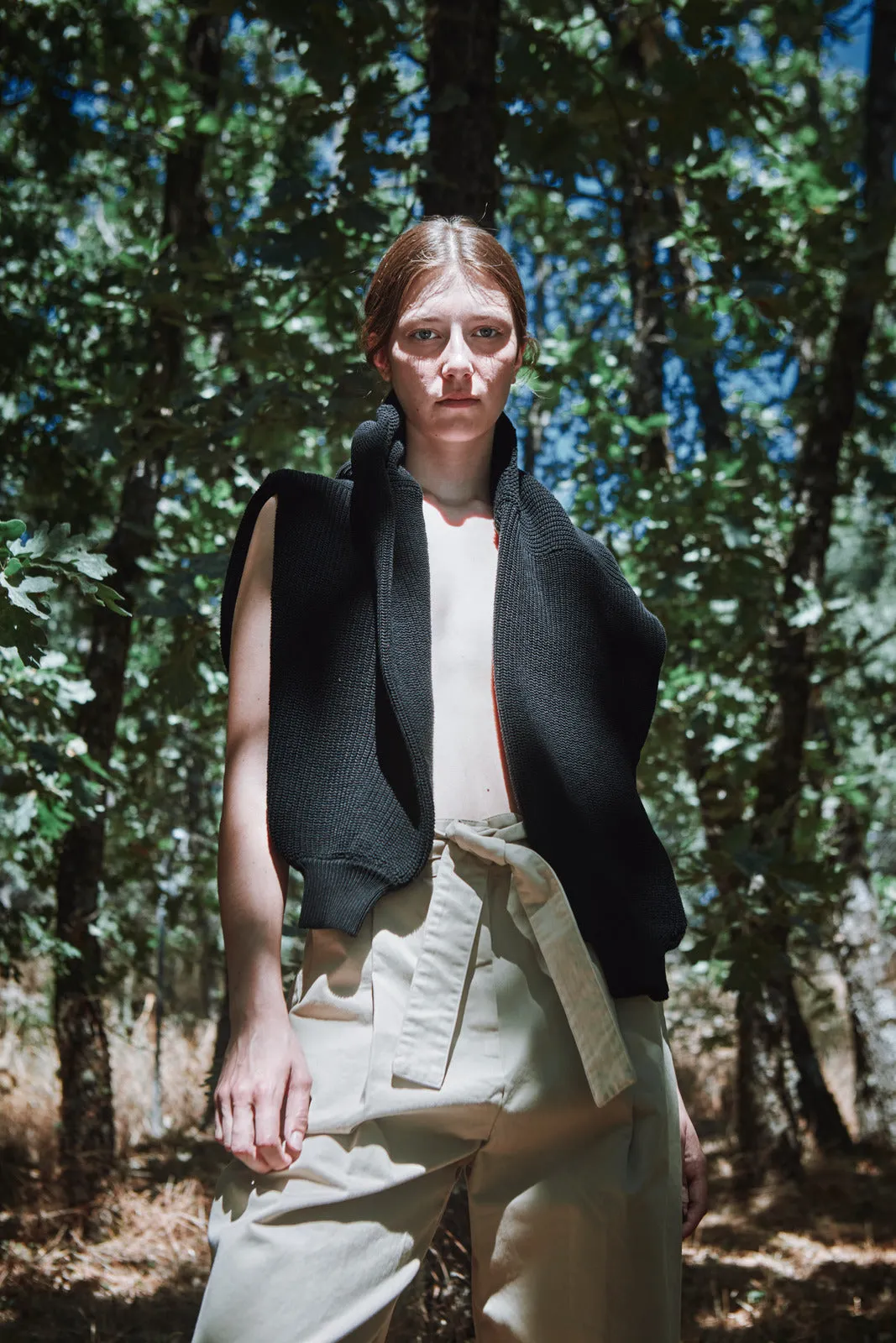 CLEMENTINE Batwing Sweater in Organic Cotton - Black sold by L’ENVERS product image thumbnail 4