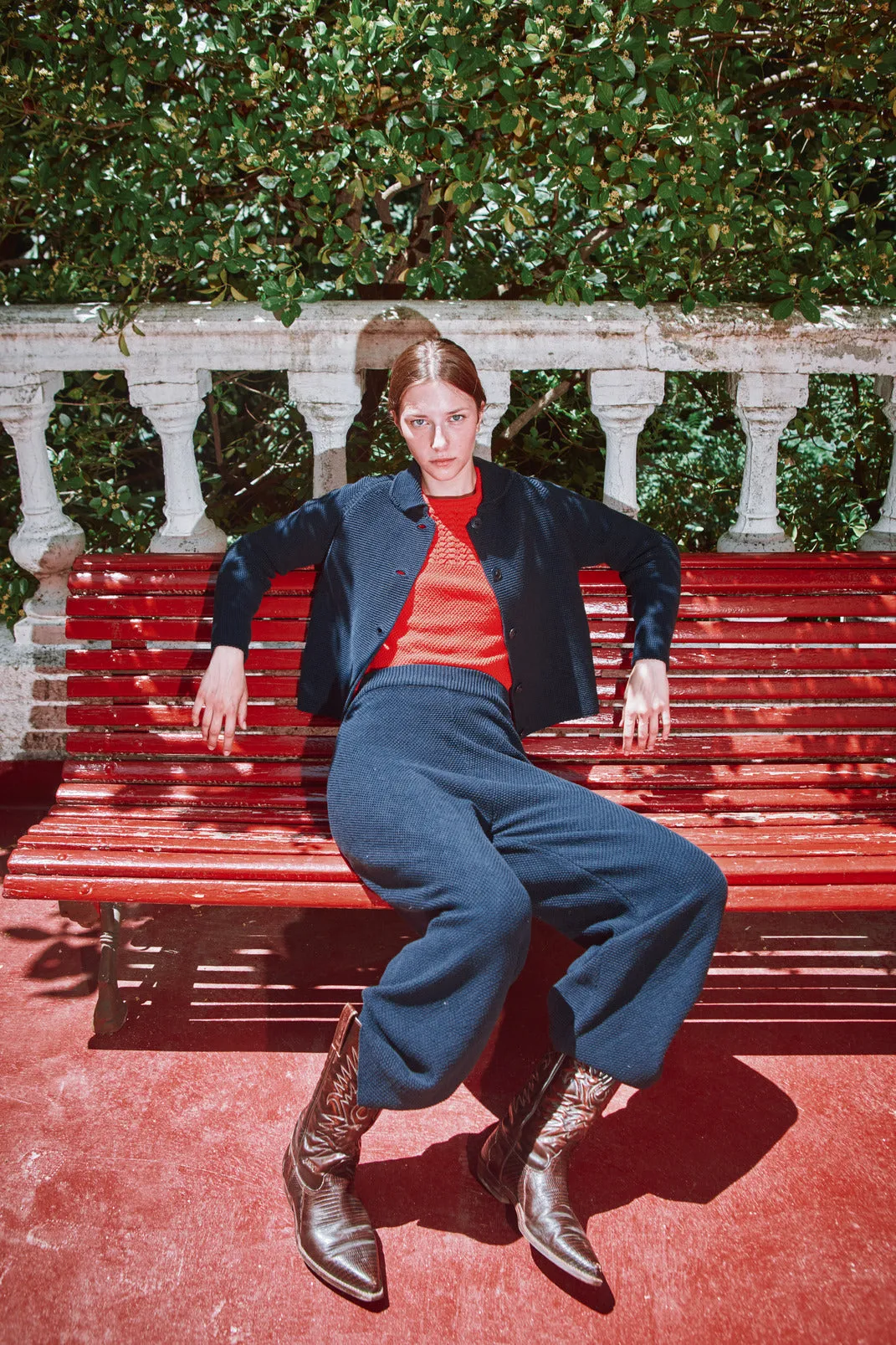 ROSA Summer Jacket in Organic Cotton - Navy sold by L’ENVERS product image thumbnail 5