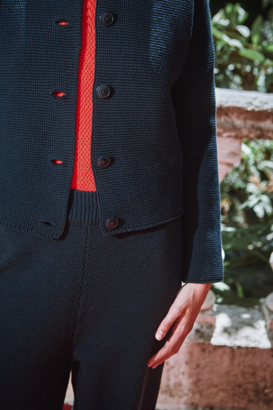 ROSA Summer Jacket in Organic Cotton - Navy sold by L’ENVERS product image thumbnail 3