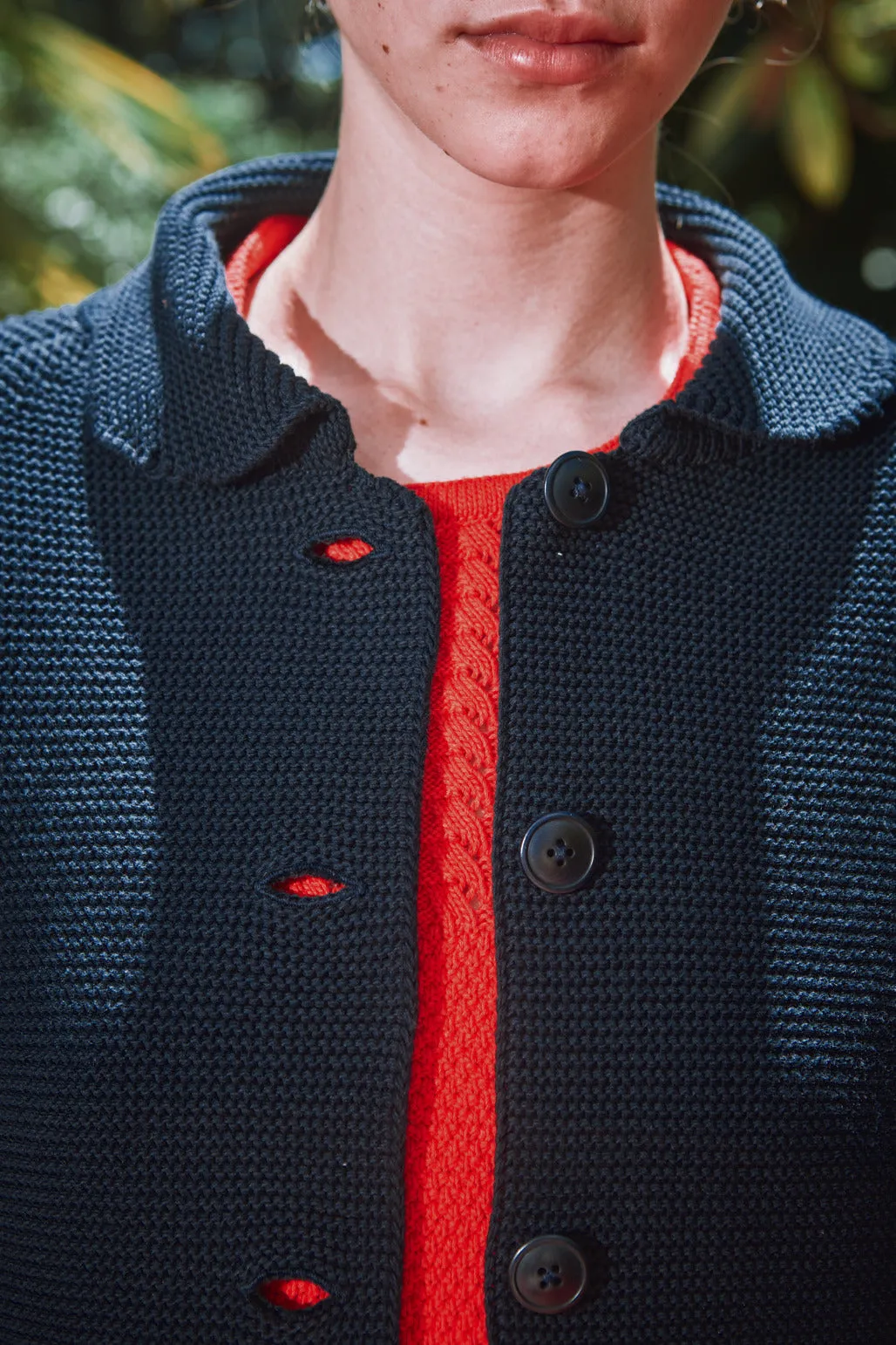 ROSA Summer Jacket in Organic Cotton - Navy sold by L’ENVERS product image thumbnail 2