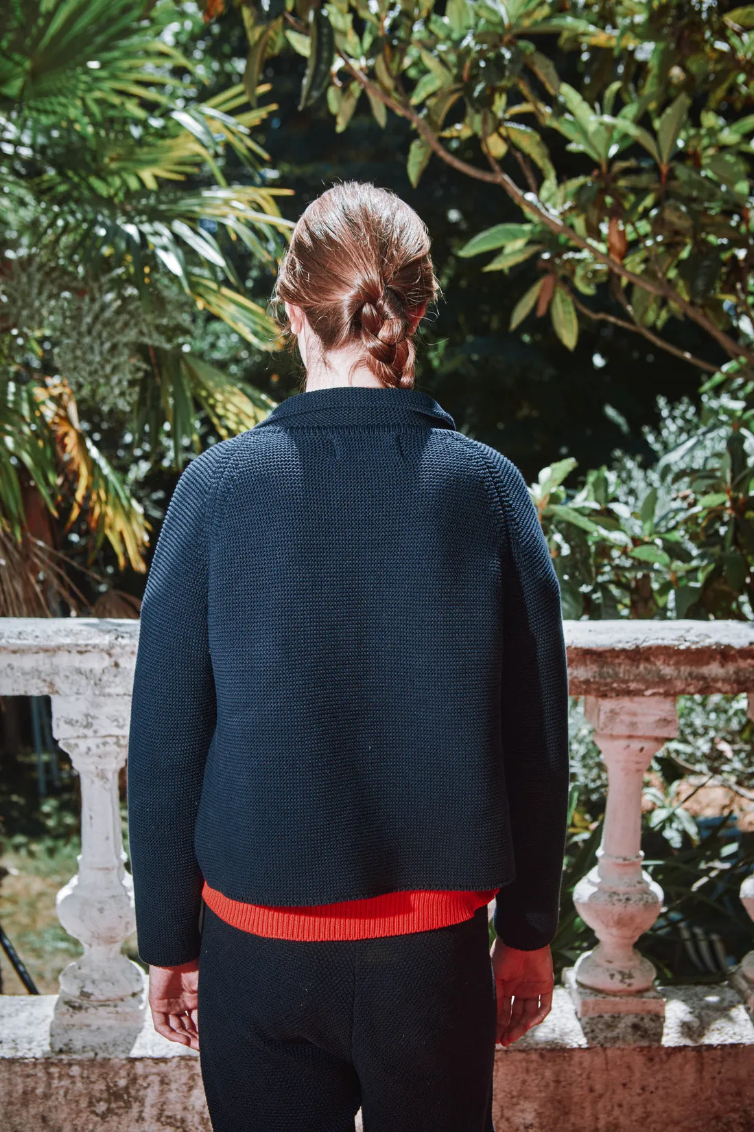 ROSA Summer Jacket in Organic Cotton - Navy sold by L’ENVERS product image thumbnail 4