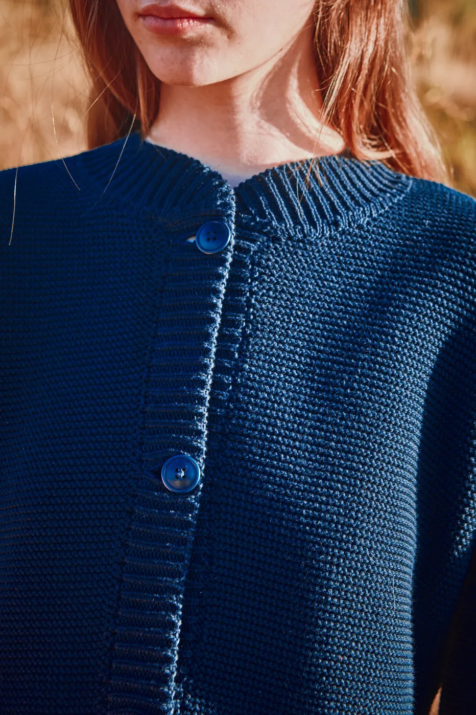 ESTELLE Teddy Jacket in Organic Cotton - Navy sold by L’ENVERS product image thumbnail 2