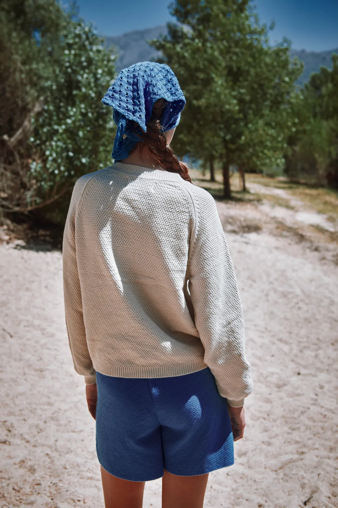 GABY Balloon-Sleeve Cardigan in Organic Cotton - Off-white sold by L’ENVERS product image thumbnail 5