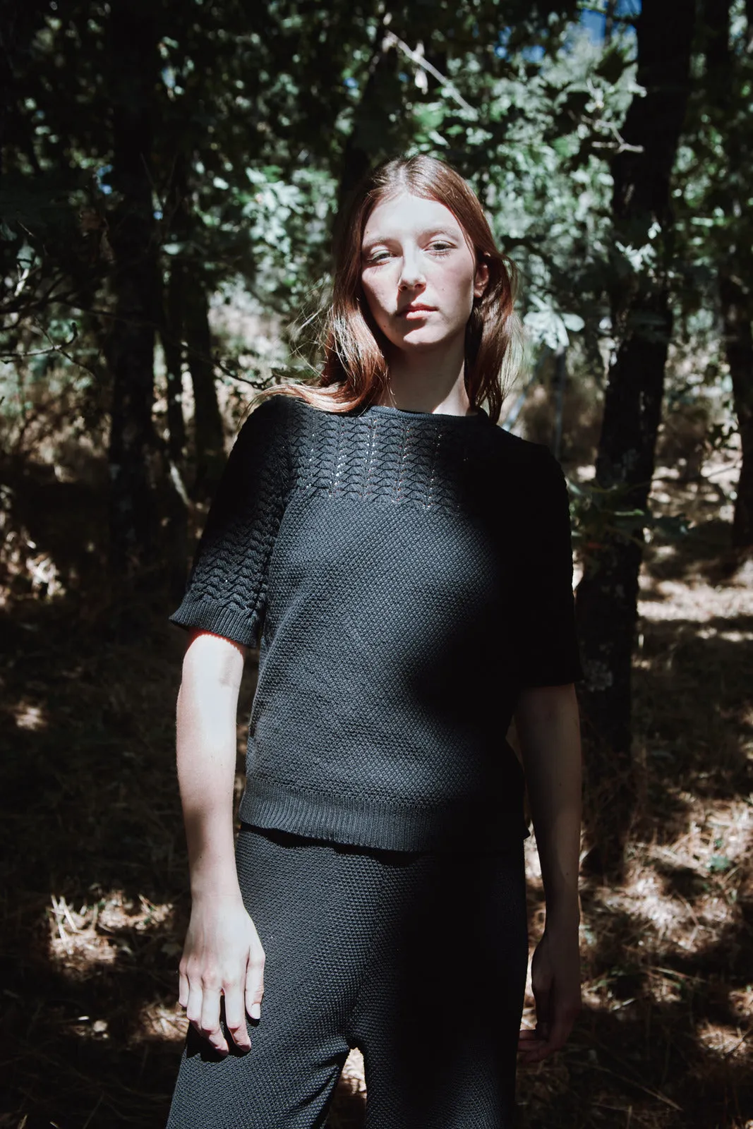 LIZ Lace Top in Organic Cotton - Black sold by L’ENVERS product image thumbnail 2