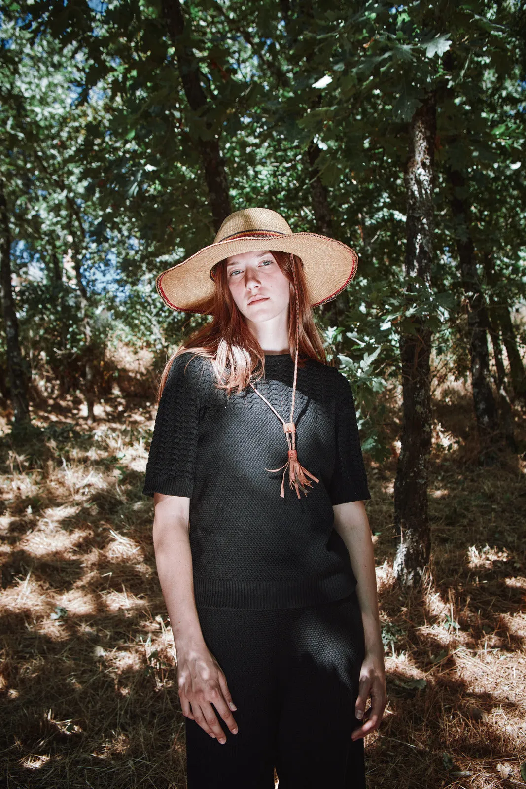 LIZ Lace Top in Organic Cotton - Black sold by L’ENVERS