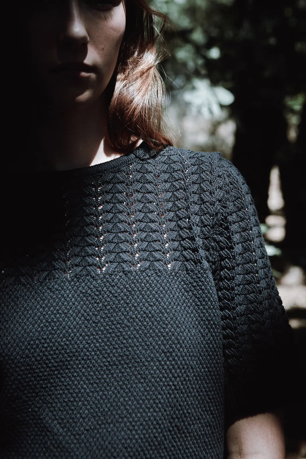 LIZ Lace Top in Organic Cotton - Black sold by L’ENVERS product image thumbnail 3