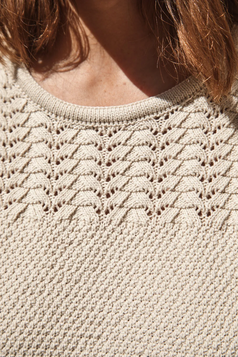 LIZ Lace Top in Organic Cotton - Off-White sold by L’ENVERS product image thumbnail 3