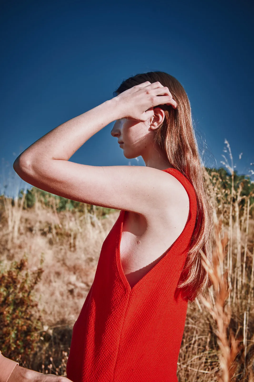 LARA Tank Top in Organic Cotton - Red sold by L’ENVERS product image thumbnail 4