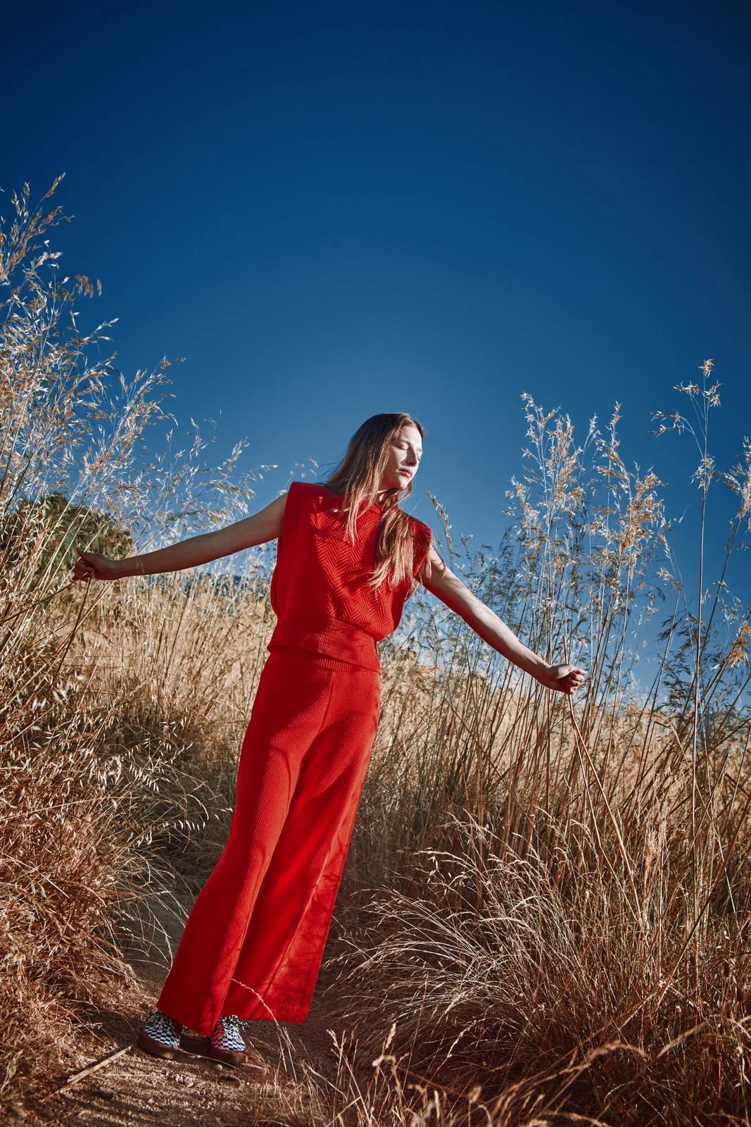 VALENTINE Sleeveless Top in Organic Cotton - Red sold by L’ENVERS product image thumbnail 5