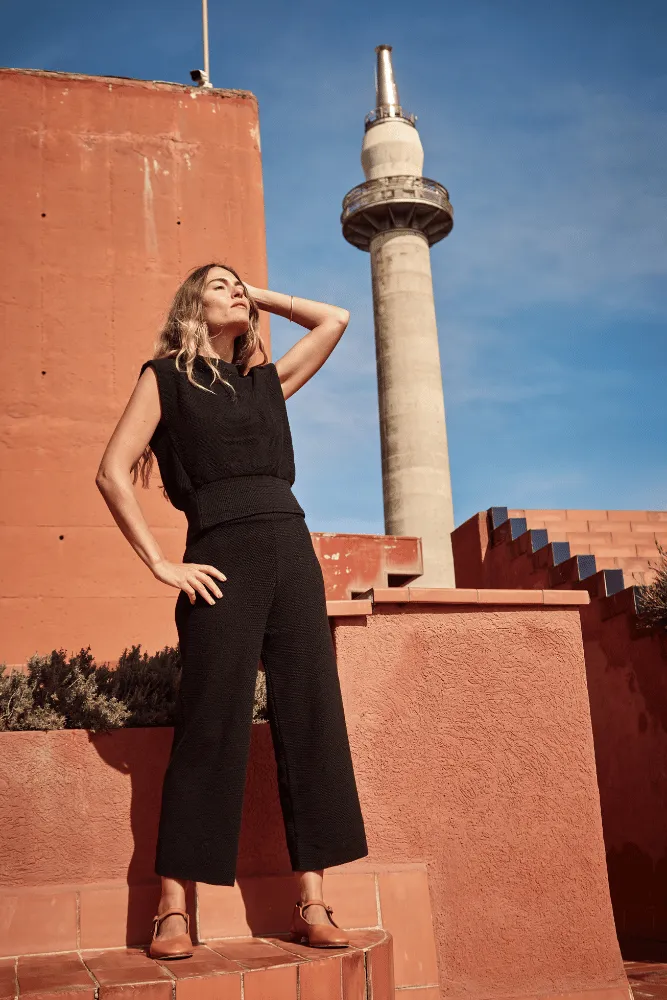 VALENTINE Sleeveless Top in Organic Cotton - Black sold by L’ENVERS product image thumbnail 2