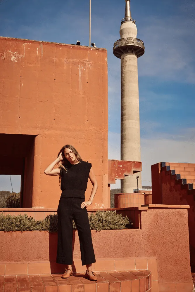 VALENTINE Sleeveless Top in Organic Cotton - Black sold by L’ENVERS product image thumbnail 5