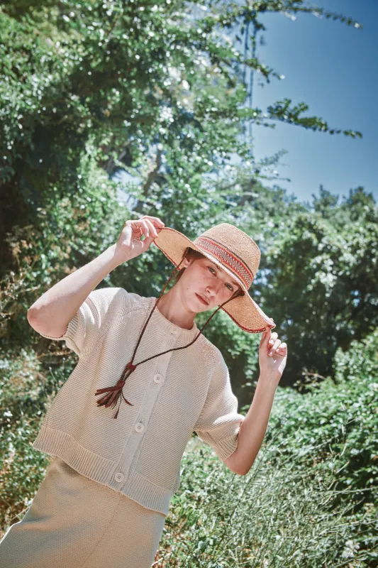 CLARISSE Short-Sleeve Cardigan in Organic Cotton - Off-White made by L’ENVERS