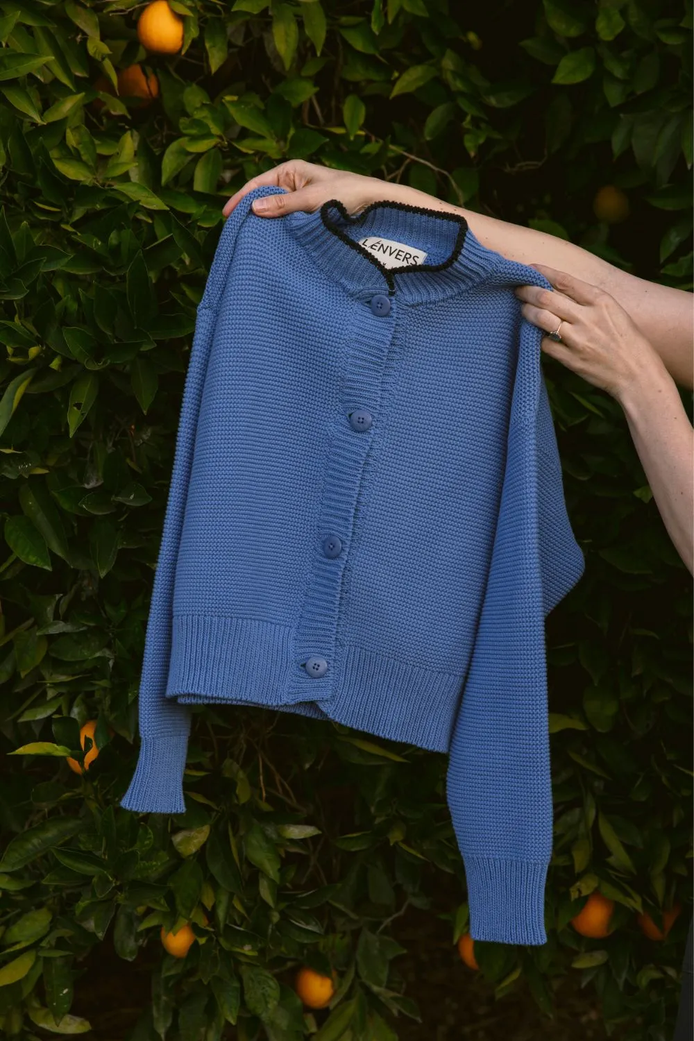 HILMA Cardigan in collab' with BLOCK SHOP - Cyan Blue sold by L’ENVERS product image thumbnail 3