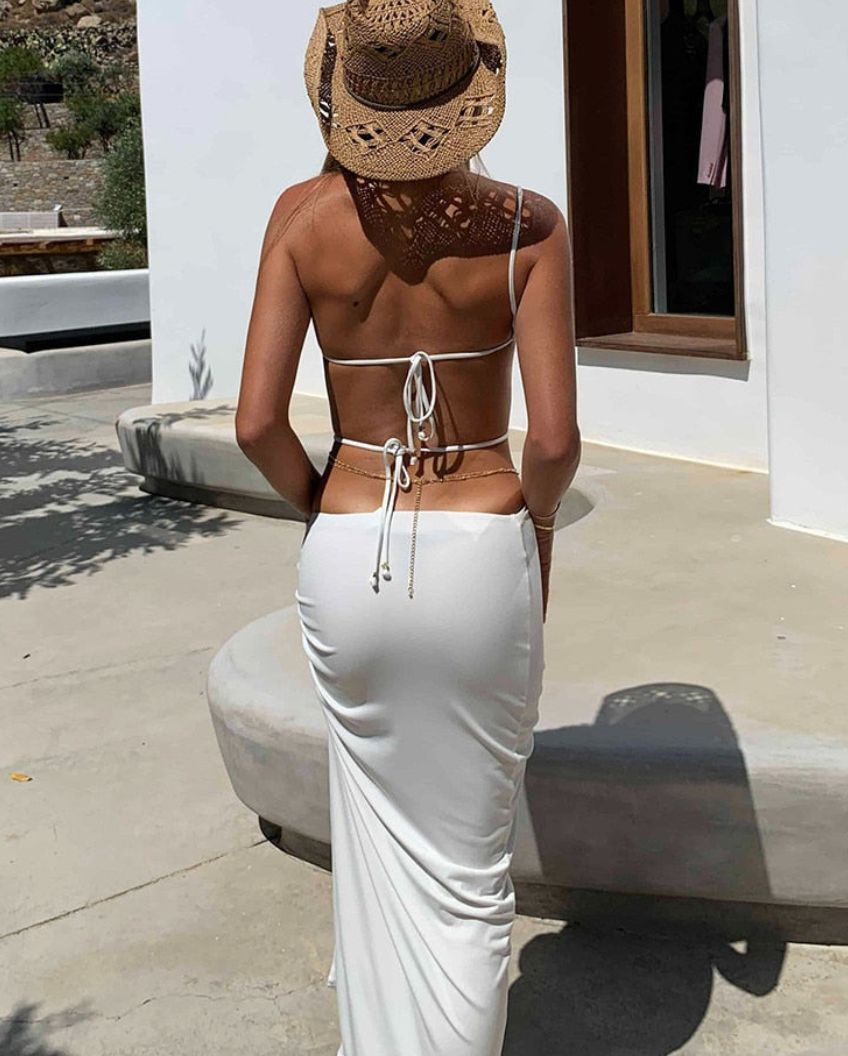 Almond Maxi Dress sold by Hudson and Bailey product image thumbnail 2