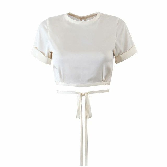 Nessa Satin Cropped Top sold by Hudson and Bailey product image thumbnail 3