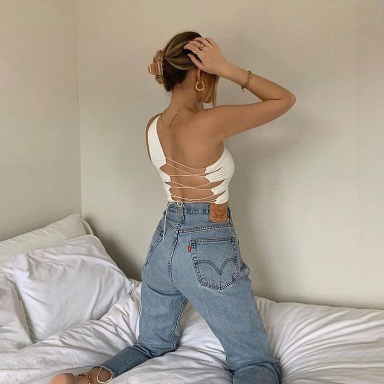 Ryleigh Hollowed Out Top sold by Hudson and Bailey