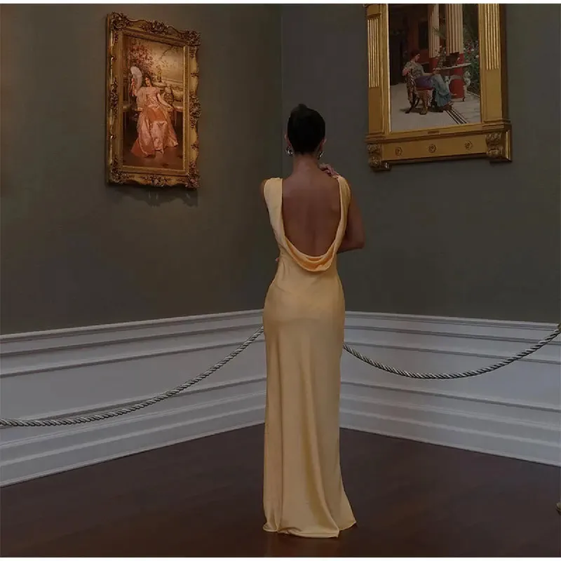 Alessia Silk Maxi Dress sold by Hudson and Bailey