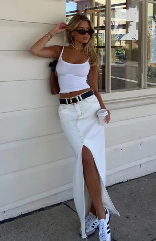 Mysa Denim Skirt sold by Hudson and Bailey