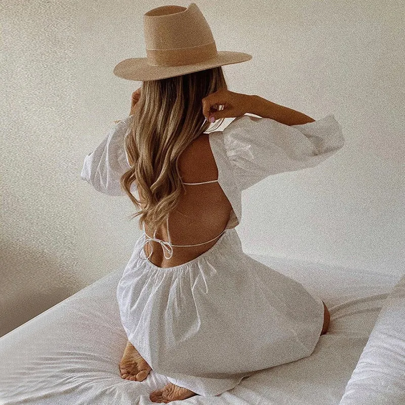 Rosie Puff Sleeve Mini Dress sold by Hudson and Bailey product image thumbnail 4