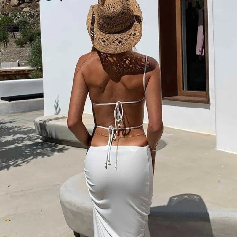 Almond Maxi Dress sold by Hudson and Bailey