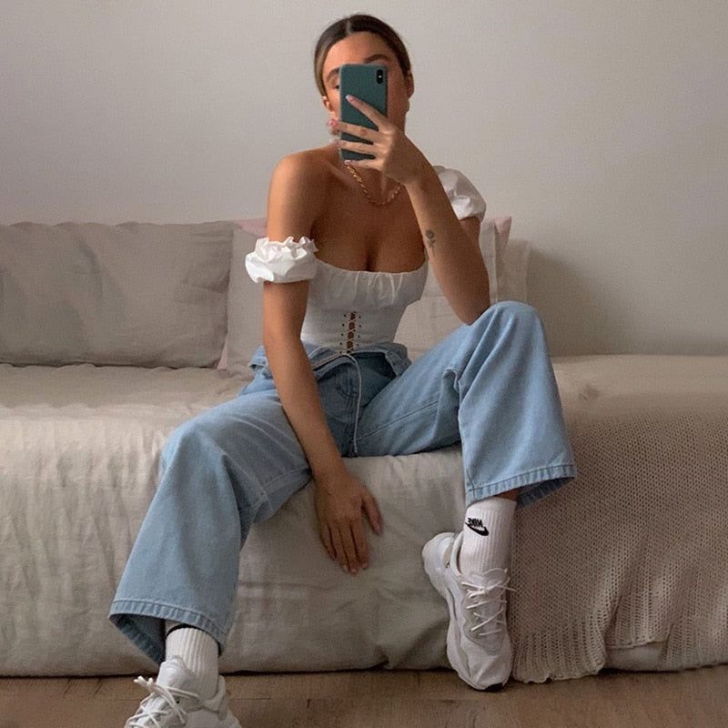 Gemma Lace Up Top sold by Hudson and Bailey product image thumbnail 6