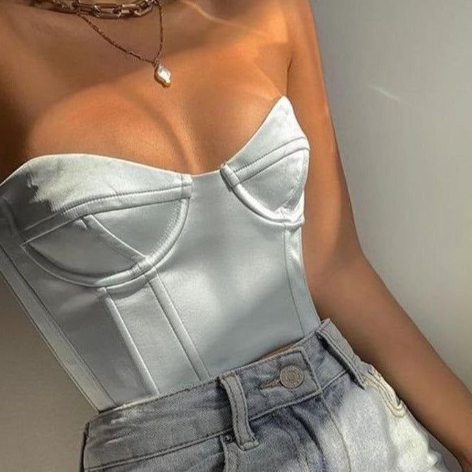 Sadie Satin Corset Top sold by Hudson and Bailey product image thumbnail 4