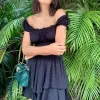 Sarai Ruffled Mini Dress sold by Hudson and Bailey