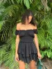 Sarai Ruffled Mini Dress sold by Hudson and Bailey