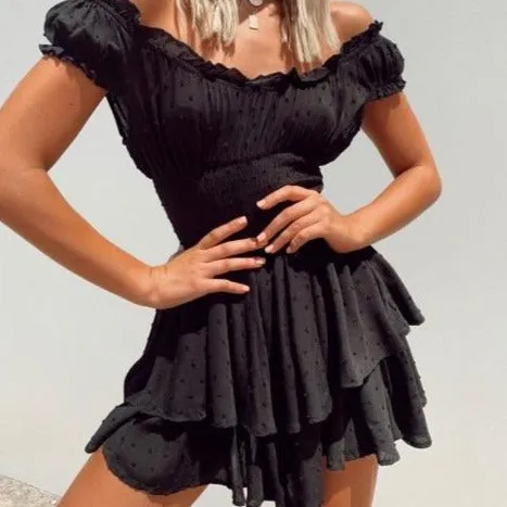 Sarai Ruffled Mini Dress sold by Hudson and Bailey product image thumbnail 5