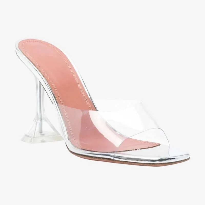 Crystal Clear Square-Toe Mules sold by ArnoConti product image thumbnail 4