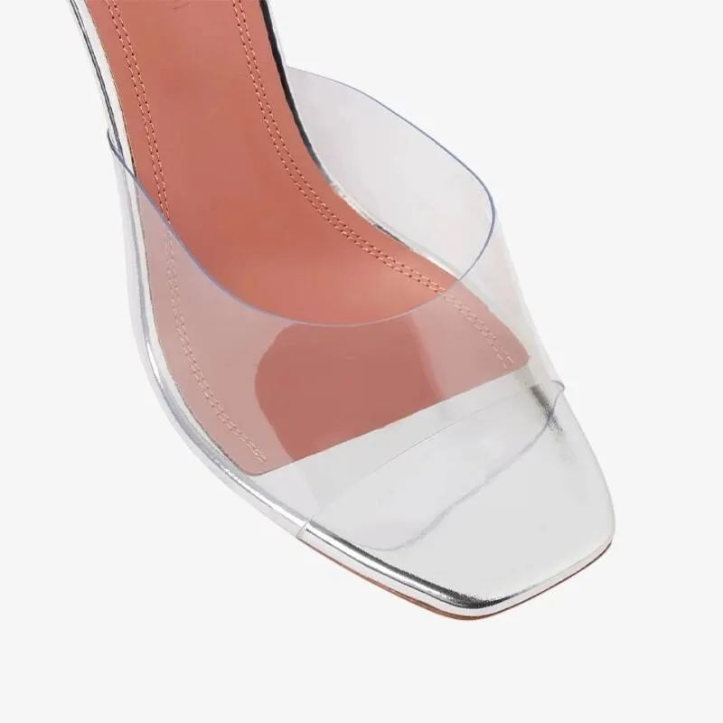 Crystal Clear Square-Toe Mules sold by ArnoConti product image thumbnail 5