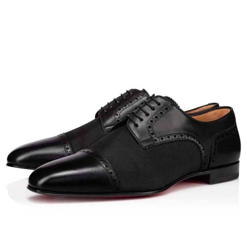 Black Fabric Oxford with Glossy Calfskin Leather Details sold by ArnoConti