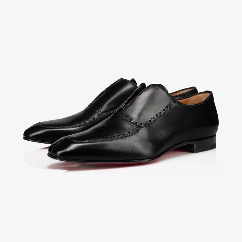 Black Oxford Shoe in Smooth Calf Leather sold by ArnoConti