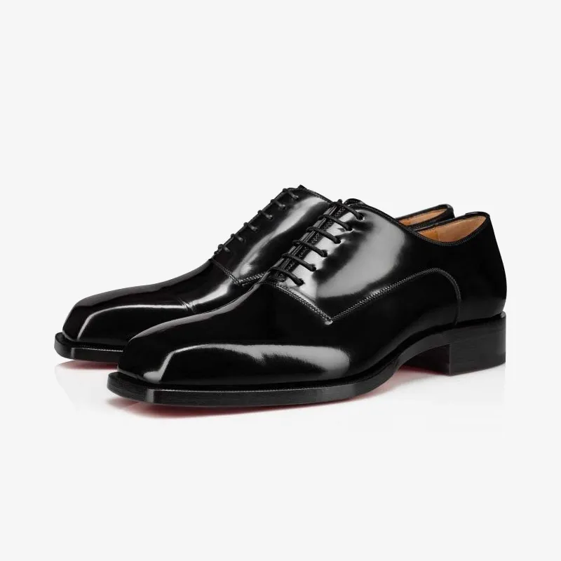 Black Oxford Shoe in Smooth Calf Leather sold by ArnoConti
