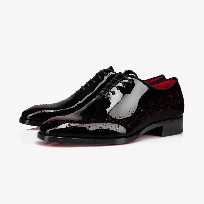 Black Leather Oxford with Red Lining sold by ArnoConti