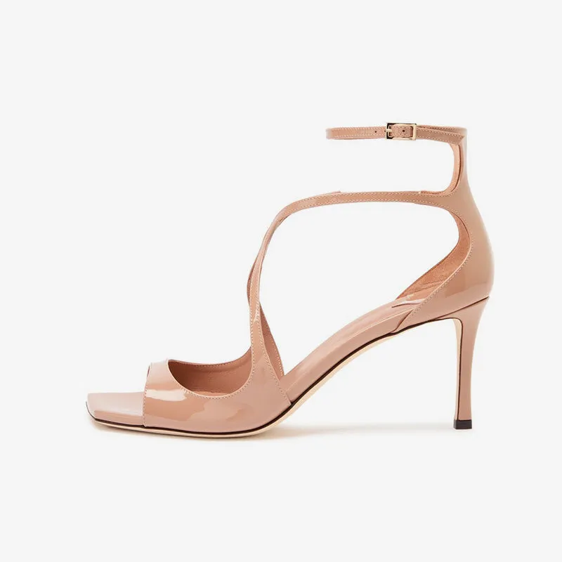 Pink Patent Leather Cut-Out Sandals sold by ArnoConti