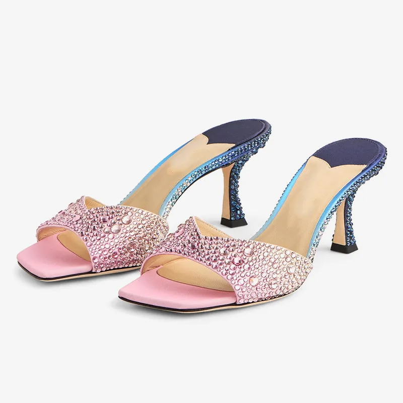 Sparkling Satin Crystal Sandals sold by ArnoConti