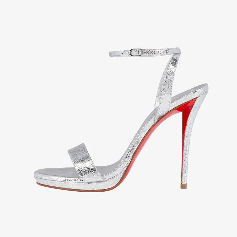 Silver Leather Stiletto Sandal sold by ArnoConti product image thumbnail 2