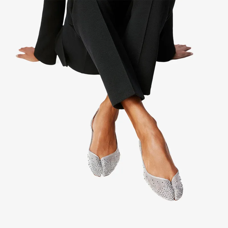 Silver Mesh Split-Toe Flats sold by ArnoConti product image thumbnail 2