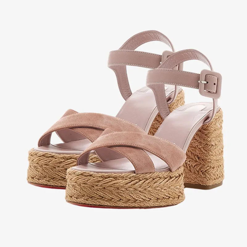 Suede Platform Pink Sandal sold by ArnoConti