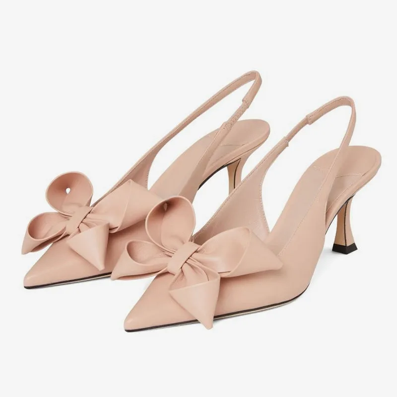 Pink Leather Slingback Pumps sold by ArnoConti
