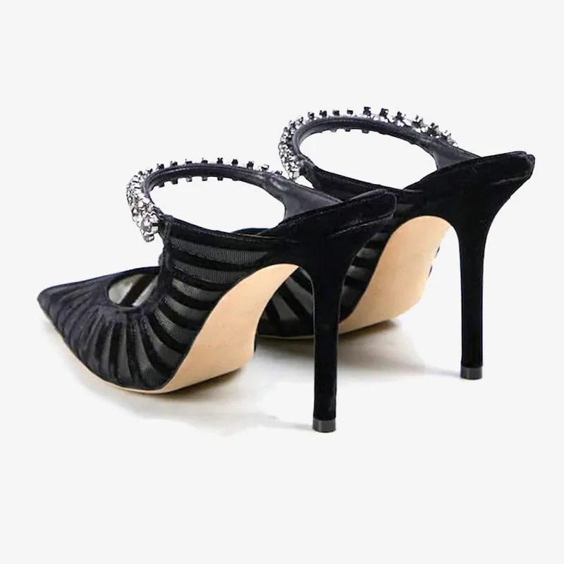 Black Mesh Pointed-Toe Pumps sold by ArnoConti product image thumbnail 5