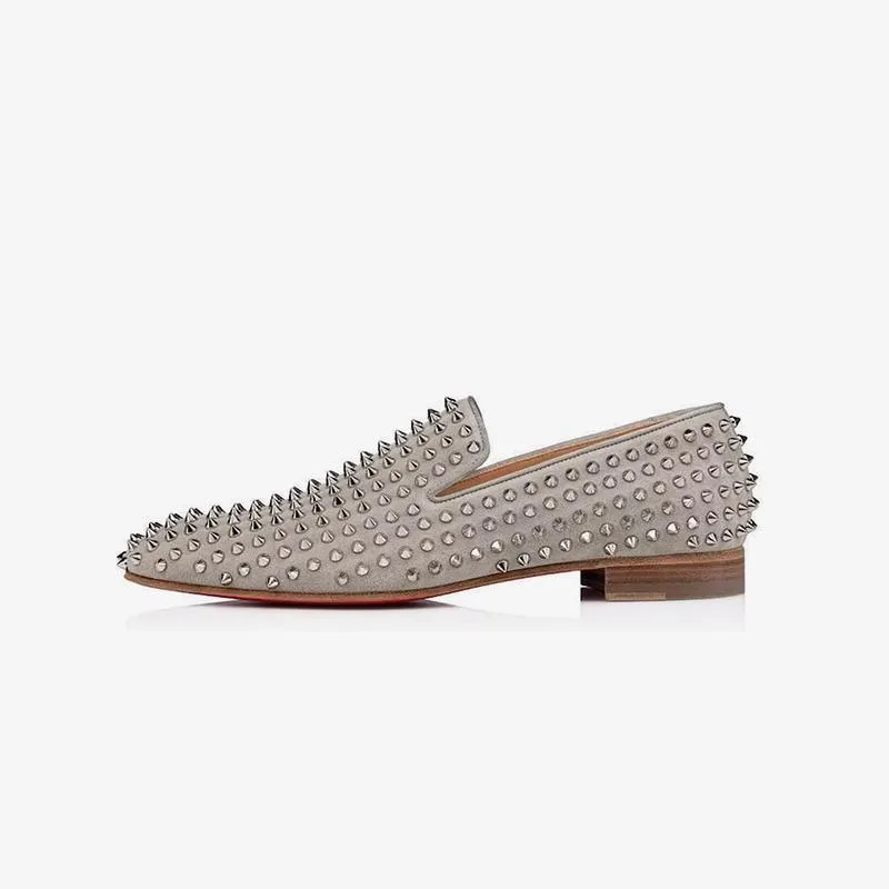 Grey Suede Full Spike Loafers sold by ArnoConti product image thumbnail 3