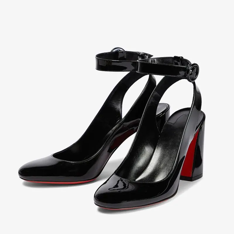 Patentr Slingback Pumps 100mm Block Heel sold by ArnoConti