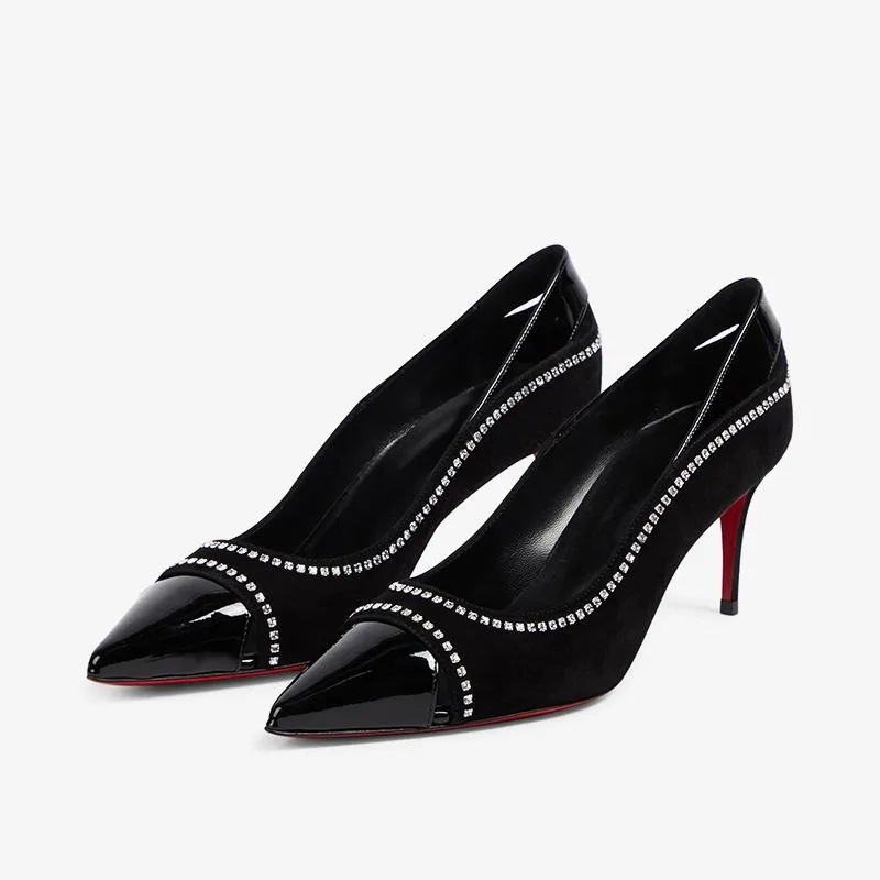 Eye-catching Black Leather Pump sold by ArnoConti