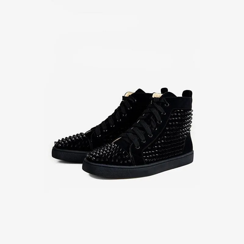 Edgy Studded High-Top Sneakers made by ArnoConti